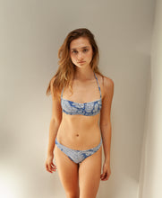 Load image into Gallery viewer, PRISCILLA - blue paisley bikini bottom
